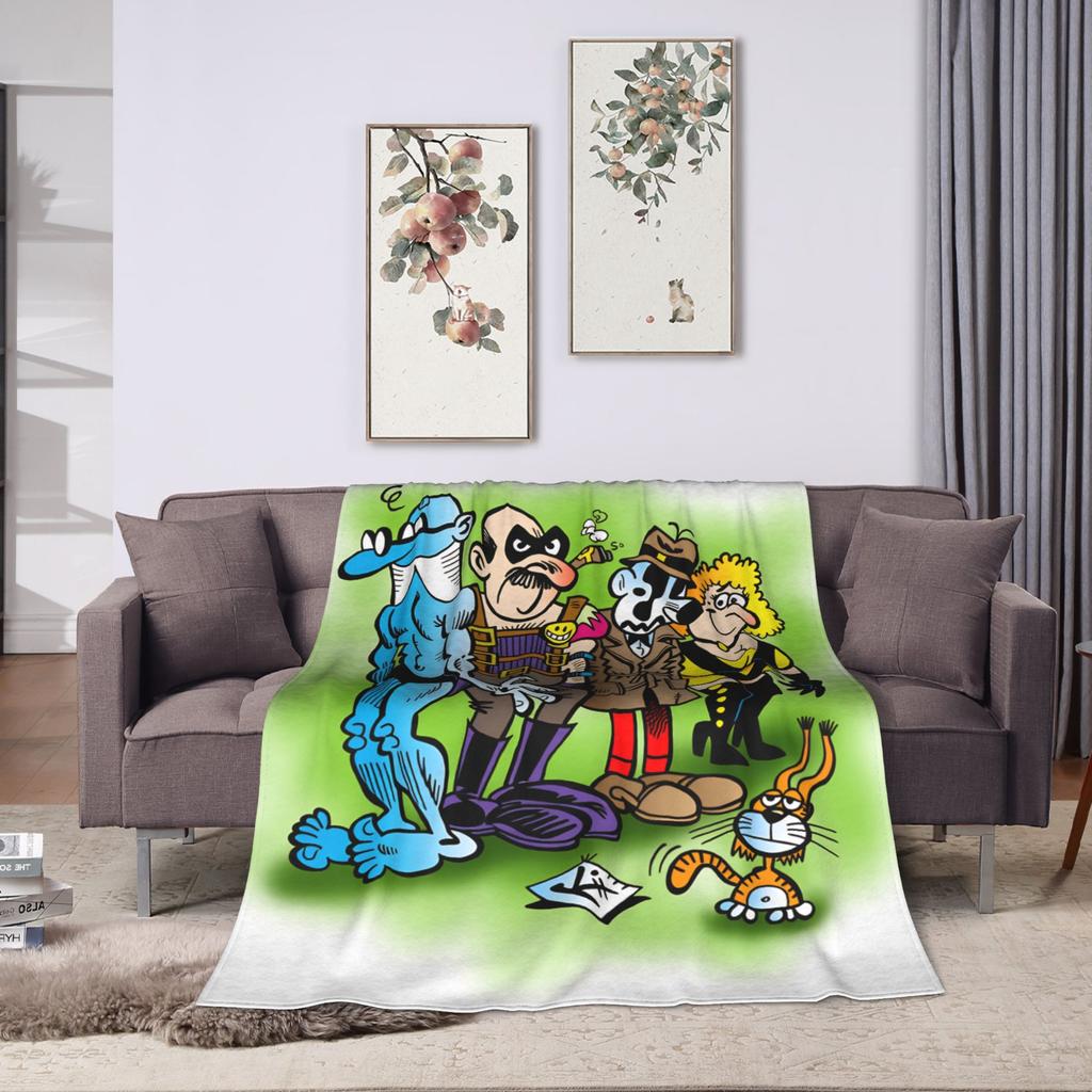 Mort & Phil Mortadelo y Filemón Decke Qualität Warm Überwurfdecke Frühling Dekorativ Außen Druck Tagesdecke