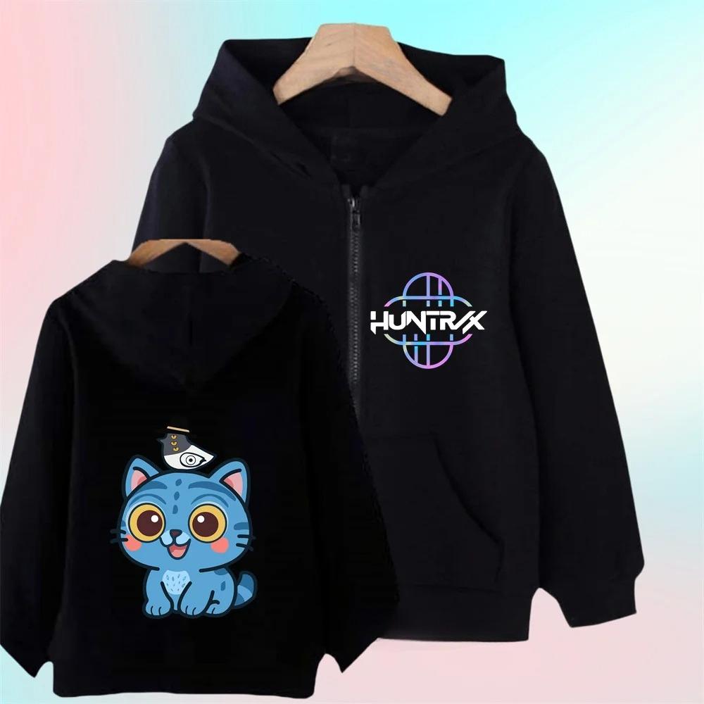 Kpop Demon Hunters Zip Up Hoodie Girls Boys Fashion Long Sleeves Loose Casual Zipper Sweatshirt
