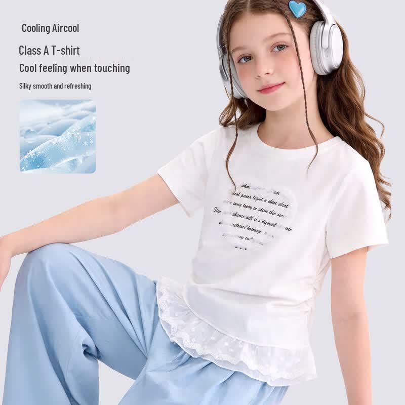 Duomiaowu Girls' Fashion Short Sleeve T-Shirt