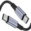 USB C to C 100W Cable Fast Charging 90 Degree Bendable Type-C Cord 480Mbps Fast