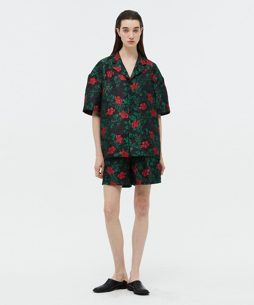 VEDERMI Flower Jacquard Half Pants
