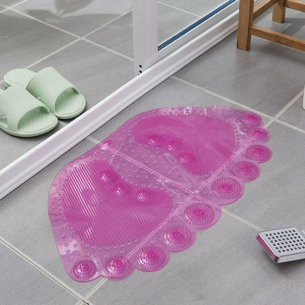 Covor de baie antiderapant cu ventuză, în formă de deget de la picior, pentru masaj, flexibil, pentru cadă de baie