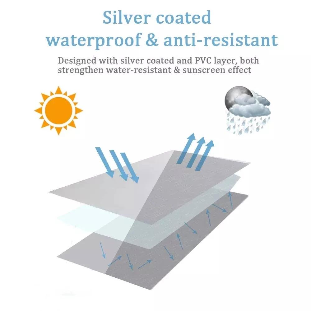 Washer-dryer cover Washing machine cover Polyester waterproof front load sunblock laundry silver coated dust cover