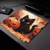 Halloween Cute Black Cat Mouse Pad Cartoon Square Gaming Desk Mat Non-Slip Rubber Keyboard Pad for Office Table Decor Mousepad