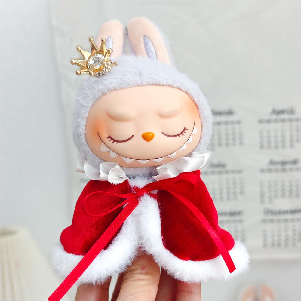 Clothes for 17cm Labubu Fashion Clothes Cape Bibs Cozy Miniature Clothes Doll Mini Fashion Accessories