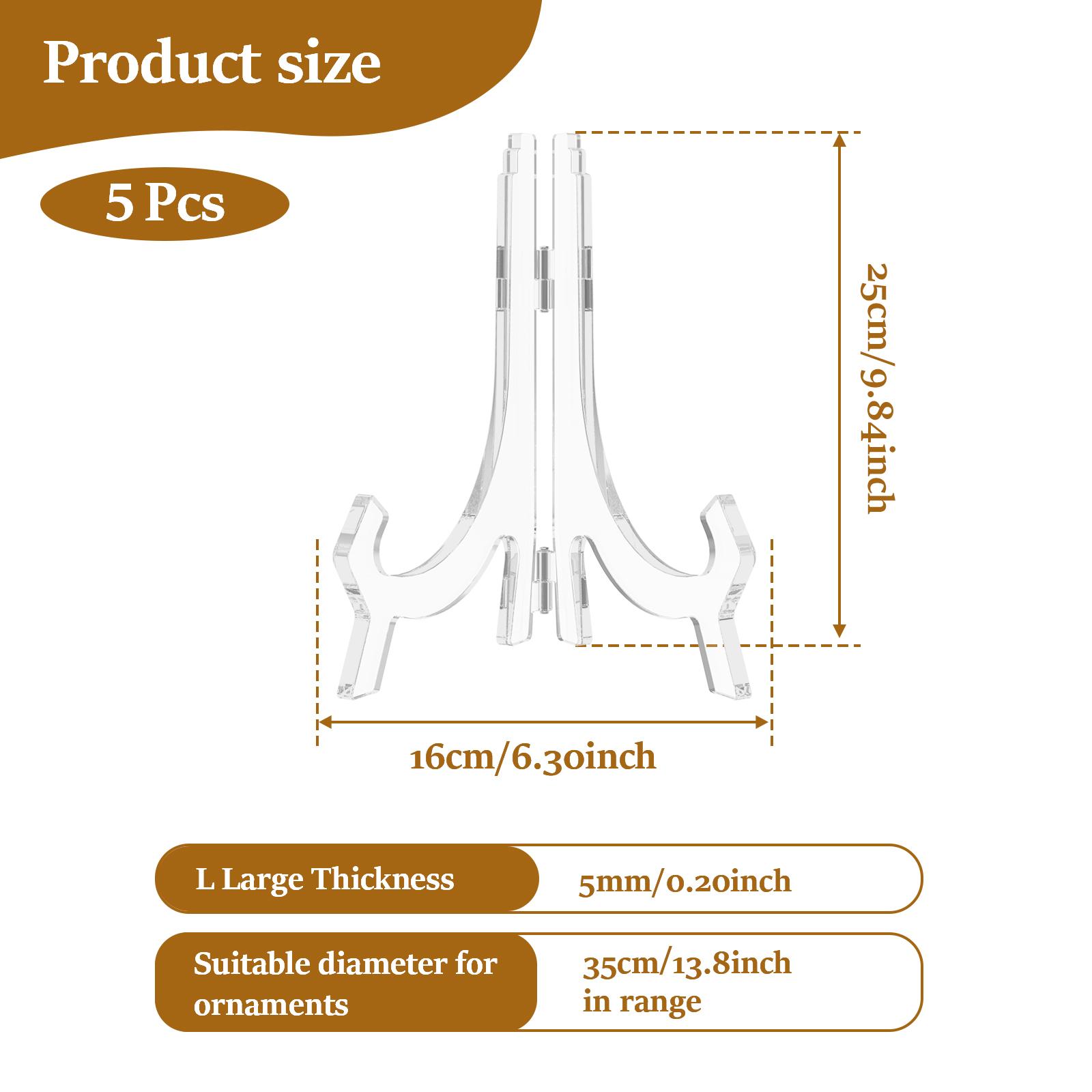 

Акрилові мольберти Прозорі Легкі Підставки-тримачі для тарілок Універсальна Складна Підставка-дисплей Стійкий Мольберт-дисплей Регульований Акриловий