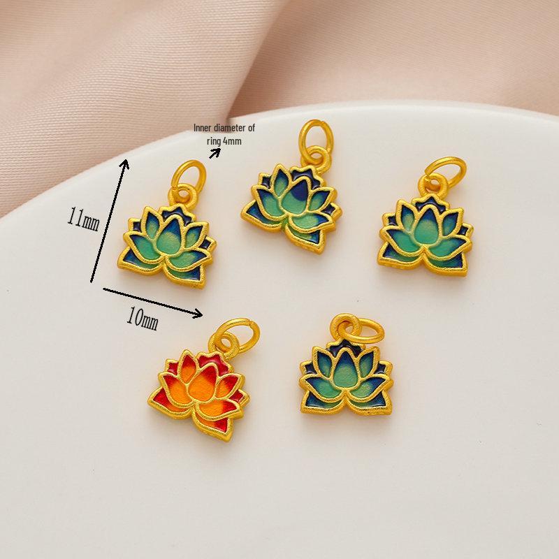 Ancient Gold Chinese Good Luck Health Charm Pendant Bracelet Necklace