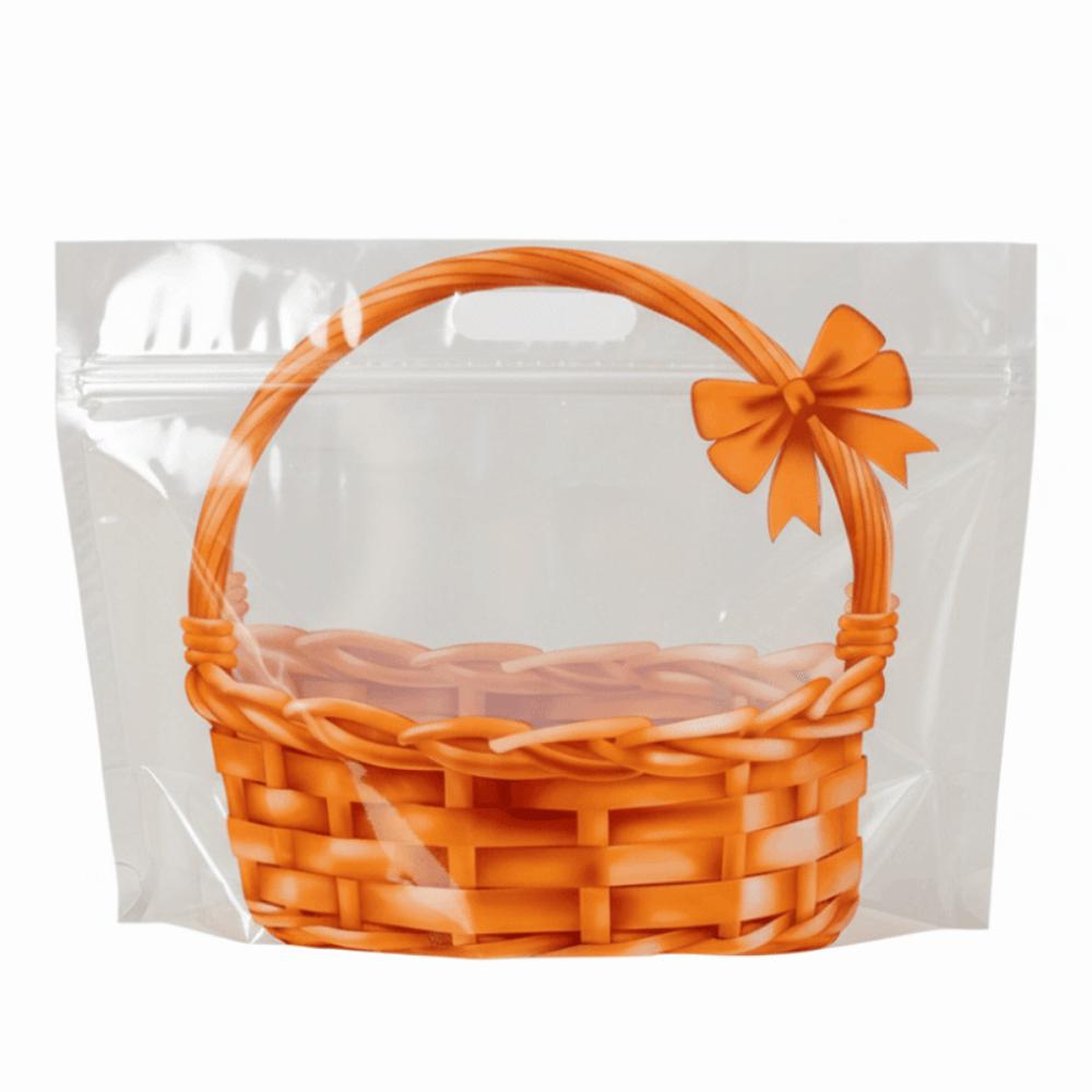 10PCS Transparent Ziplock Bags Self-Sealing Self-Adhesive Bread Holder Large Size Portable Design Food Packaging Bag