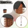 Hanging Bird Feeder Large Capacity Drain Openings with View Decor Outdoors Sturdy Attracting Finch