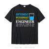Funny Engineer Optimist Pessimist Glass Tshirt Hot Sale Unique T Shirt Cotton Shirt Normal Cotton Tops Tees Fitness Tshirt