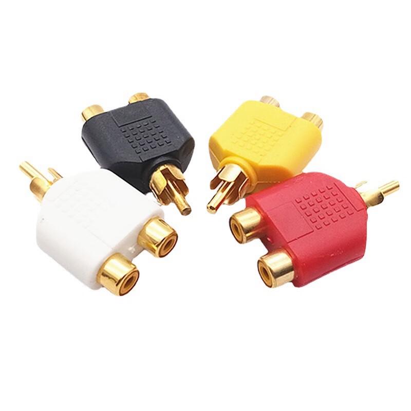 Xixun Gold-Plated RCA 1-to-2 Audio Video Adapter