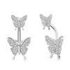 Butterfly Zircon Navel Ring Sunflower Heart Belly Button Ring Fashion Body Piercing Jewelry  Girls