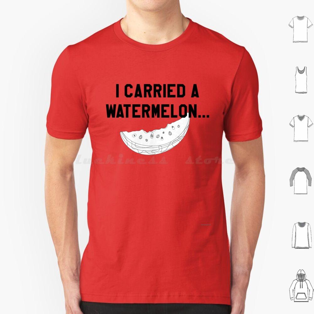 I Carried A Watermelon Black Text T Shirt Big Size 100 Cotton Dirty Dancing Watermelon Johnny Castle Baby Dancing 80s
