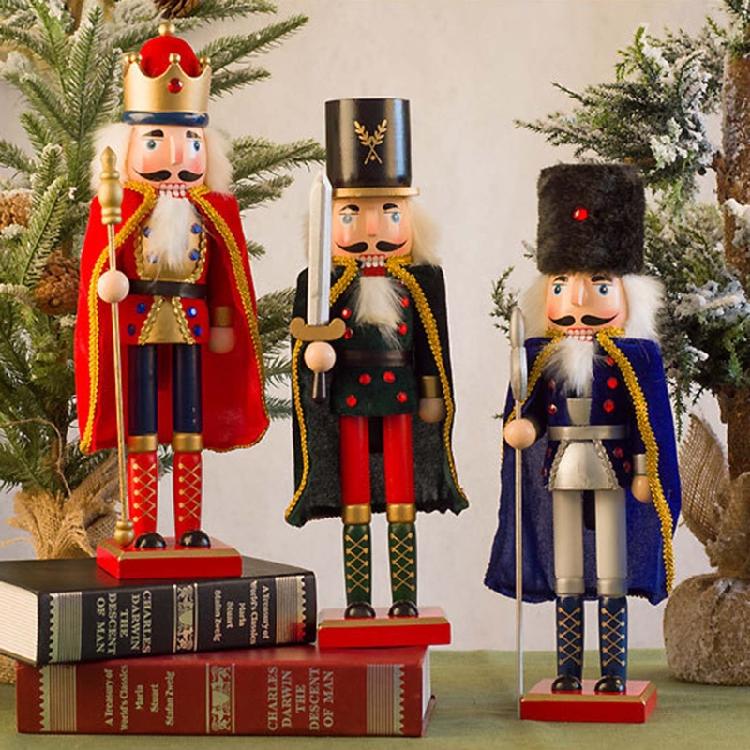 Figures Puppet Christmas Nutcrackers Christmas Wooden Nutcracker Soldier 38cm
