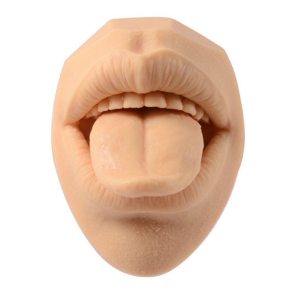 Leichtes Lippen- und Zungenmodell Silikon-Lippenpiercing-Displayständer Mädchen Frauen