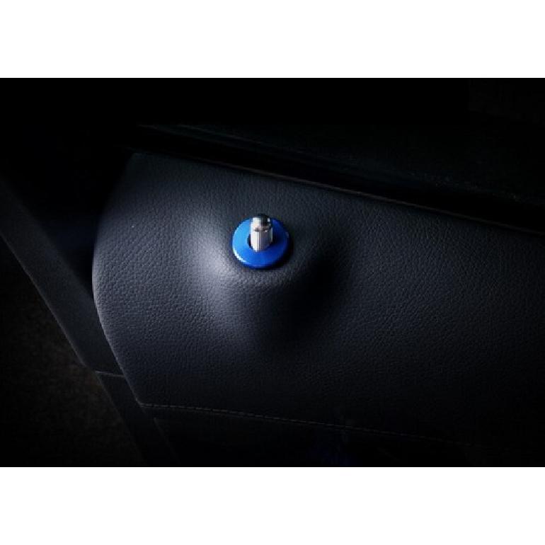 Blue Aluminum Door Bolt Lock Down Ring Frame For Benz C-Class Car Inner 2015-21