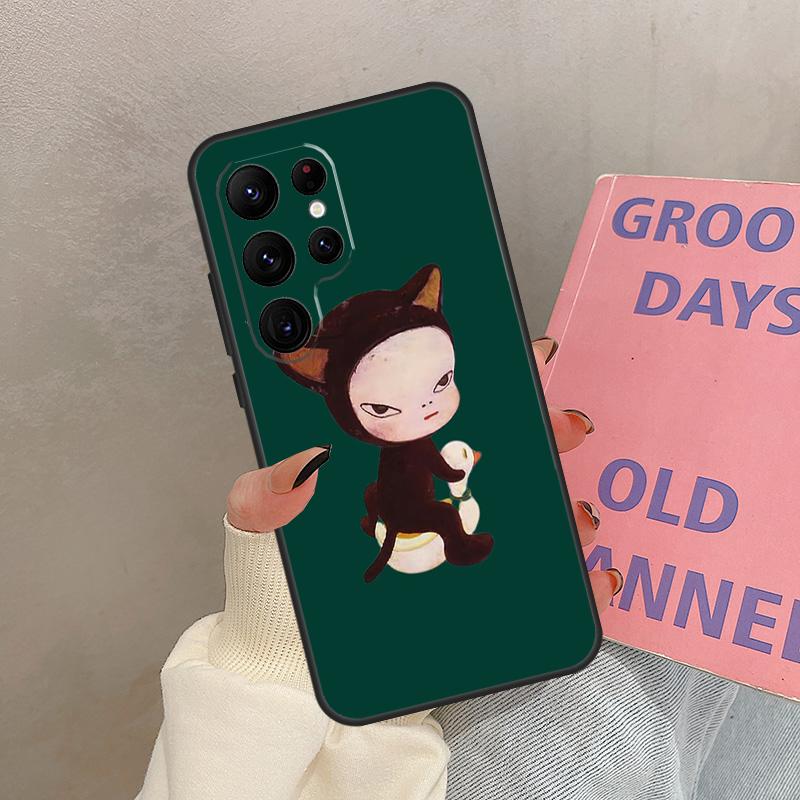 Yoshitomo Nara Case For Samsung Galaxy S24 Ultra S20 S21 S22 S23 S25 Ultra S9 S10 Plus S25 FE Cover Coque