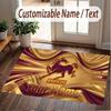 Custom Rug Brisbane Broncos Pattern Print Name Text Soft Non‑Slip Floor Carpet for Home Indoor Decoration