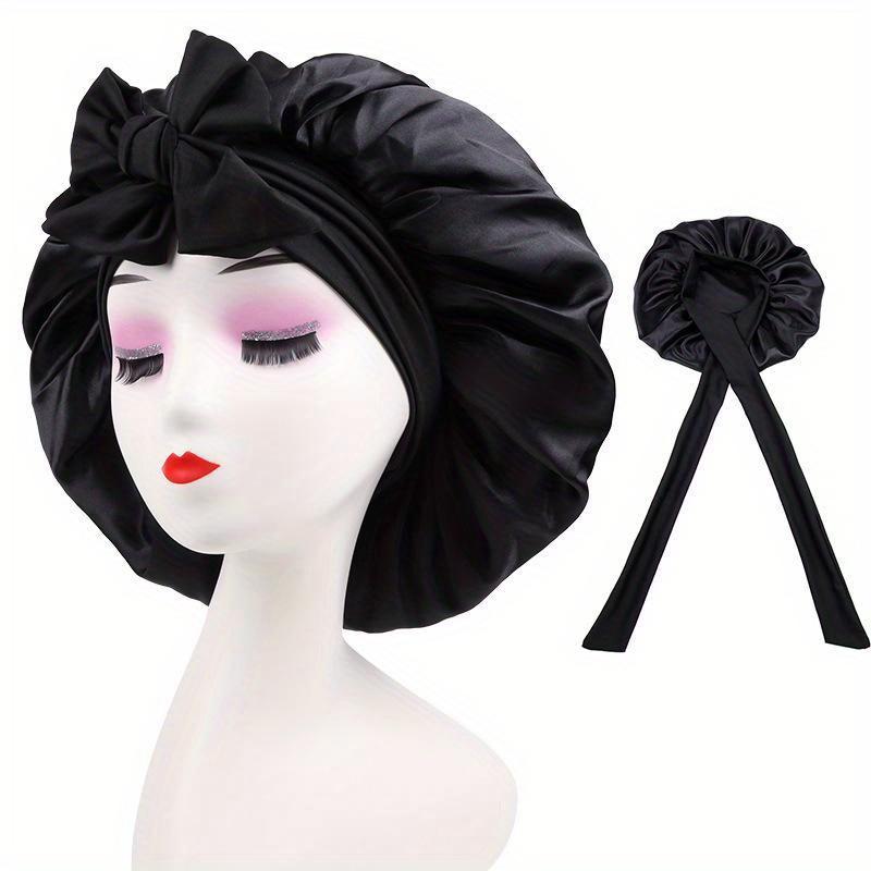 Double Layer Hair Cap for Sleeping Bonnets for Women Round Haircare Women Headwear Night Hat Reversible Head Cover
