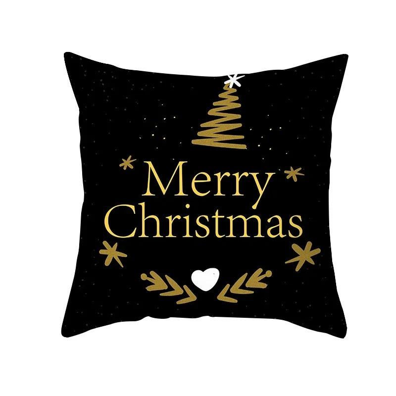 Christmas Themed Pillowcases Car Accessories Office Santa Claus Living Room Sofa Home Pillowcases