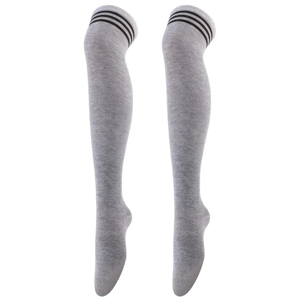 Ladies Girls Long Tube Socks Black White Striped Long Socks Women Sexy Over Knee Thigh High Socks Over The Knee Stockings