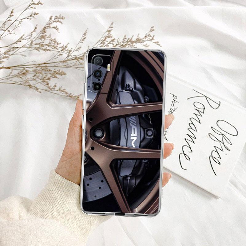 Supercar Super Wheel Car Calipers Transparent Phone Case for Motorola Moto G7 G8 G9 G84 G85 G73 G24 G15 Z2 Play Power Plus