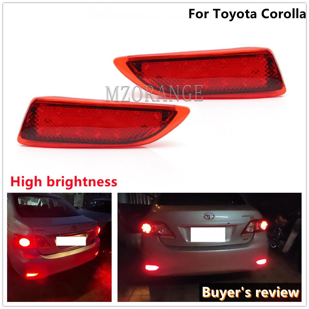 LED Reflector Rear Back Tail For Toyota Corolla/For Lexus CT200h Bumper Brake Stop Running Light Fog Lamp Car Accessories