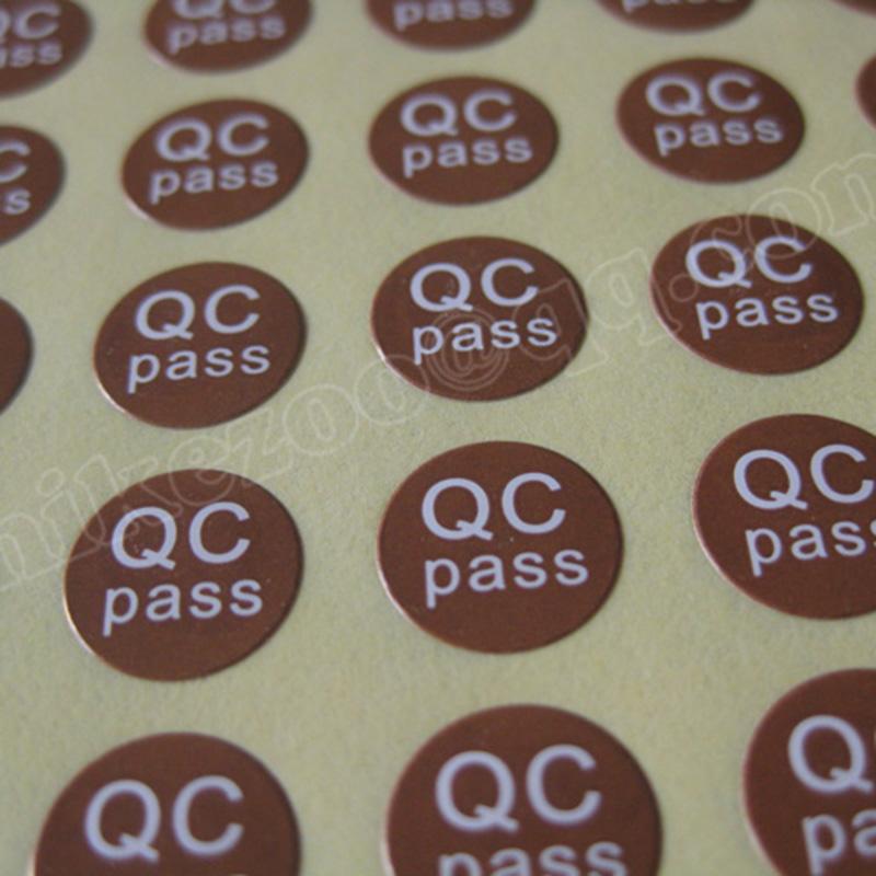 3000 Stück 1 cm QC PASS Papieretikett Qualitätskontrollaufkleber Fabrik Produkt Häkchen Herstellung Verarbeitung Inspektionsetikett