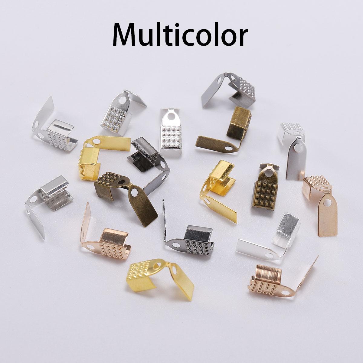 

100 шт., 4, 5, 6 мм, металлическая застежка-веревка, обжимной конец шнура, кожаный зажим, разъем для изготовления ювелирных изделий своими руками, принадлежности для изготовления ювелирных изделий 4mm