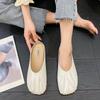 Baotou half slippers women's summer outer wear 2025 new Muller shoes lazy pleated women's flat cool slippers