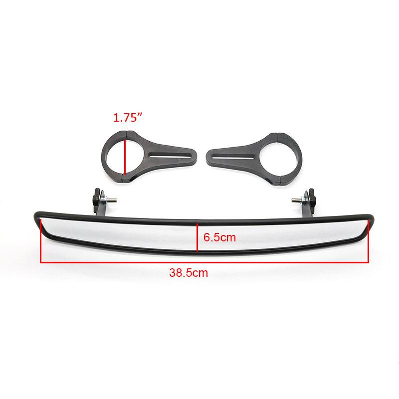UTV Rückspiegel Mitte 38,5 cm Breit Konvexes Design Spiegel mit 1,75" Klemme für Polaris RZR 800 1000 S 900 XP 1000, Arctic Cat