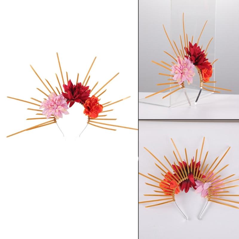 Plastic Skull Headbands For Halloween Parties Gothic Costume Accessory Portable Hair Decors