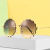 Fashion Oversized Round Sunglasses for Women Men Luxury Brand Design Rimless Sun Glasses Ladies Outdoors Travel Shades UV400