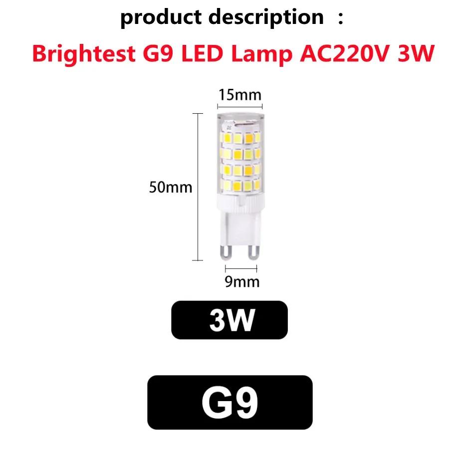 G9 Led Bulb 3W 5W 7W AC 220V G9 Led Lamp SMD2835 G9 LED Corn Light Repla 30W 40W 50W 70W 80W Halogen Light Home Lighting