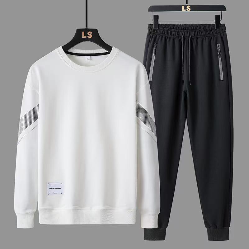 Men's Fashion Round Neck Long Sleeve T-shirt Casual Sports Pants Daily Casual Set Spring Autumn Sports Fashion 2-piece Set