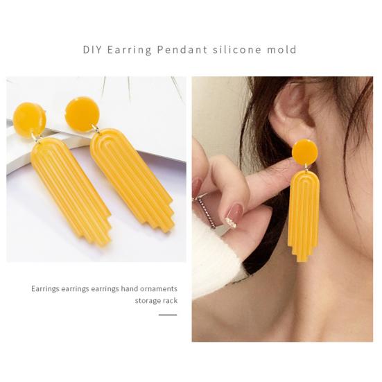 Jewelry Mold Multiple Non-Stick Easily Shapes Demoulding Silicone Geometric Earrings Pendant Mold Handmade
