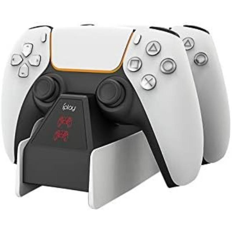 PS5 Controller Charging Station Dock with AI, Smart LED Indicator, Safety Chip Protection, Type C USB Port Dual Sense Controller