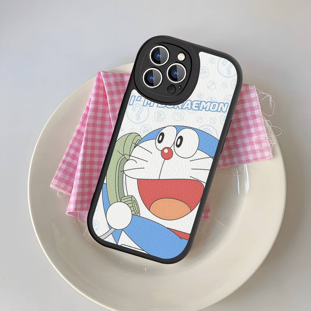 Cartoon D-Doraemons Phone Cover For IPhone 11 12 13 14 15 16 Pro Max Mini Plus Soft Leather Case