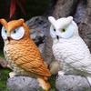 1/4Pcs Owl Statue Lifelike Indoor Outdoor Art Craft Ornament Courtyard Park Farm Owl Sculpture Resin Garden Decoration
