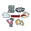 Fashionable Alloy Cartoon Animal Brooch - Geometric Badge for Backpacks