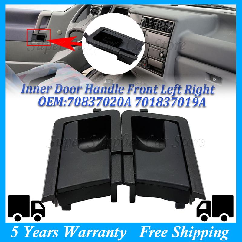 For VW Volkswagen Transporter Caravelle T4 EuroVan Car Front Left or Right Interior Inner ide Door Handle Black 701837020A