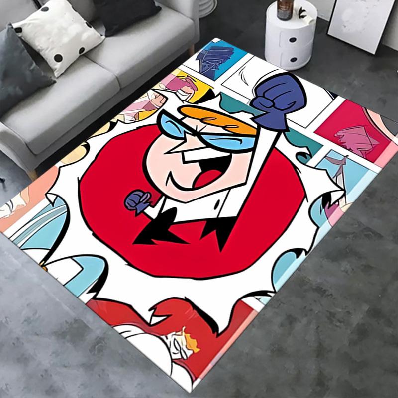 Dexter's Laboratory Ego Trip Office Carpet Soft Polyester Entrance Carpet Washable Non-slip Machine Washable Indoor Carpet Living Room Bedro