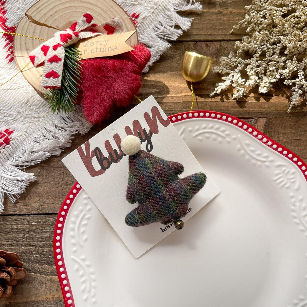 Christmas Cartoon Hair Clip Gingerbread Man Xmas Tree Children Hair Clip Korean Sweet Cute Little Girls Hair Style Accessories