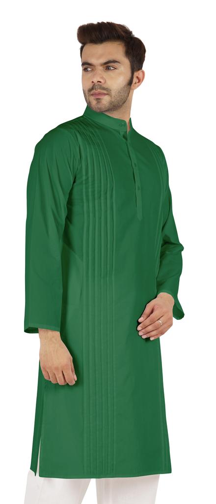 Atasi Cotton Kurta Solid Ethnic- Festive Long Shirt W  Pintuck Traditional Indian Wear For