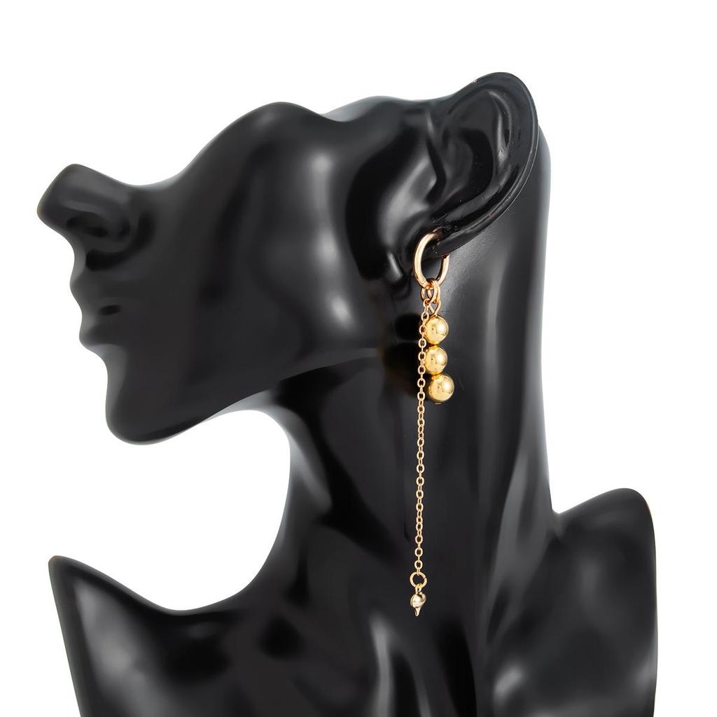 Heart Pendant Ear Buckle Stud Earrings for Women Fashionable Irregular Crystal Tassel Earrings Jewelry Gift