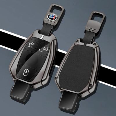 Kovový kožený kryt pouzdra na klíče od auta pro Mercedes Benz W204 W221 W205 W176 W212 W463 Třída ABCES GLA CLA GLK GLC CLS AMG