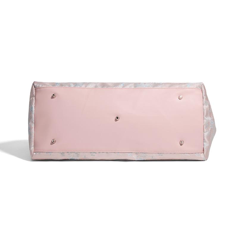 Short Distance Large Capacity Luggage Bag Women's Retro Print Travel Bag with Dry Wet Separation