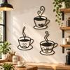 3pcs Minimalist Coffee Cup Wall Hangings Nordic Style Coffee Shop Decorations  Indoor