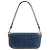 Coach 23 Removable Chain Strap Snap Closure Interior Zipper Pocket Fabric Shoulder Bag Medium Women Shoulder Bag Brass Deep-Indigo CCY20-B4YMW