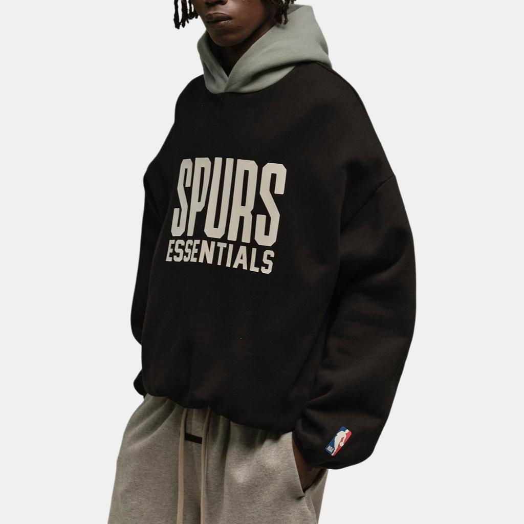 Fear of God Essentials x NBA Spurs Hoodie Black/Teal Unisex Tops 192AL246403F